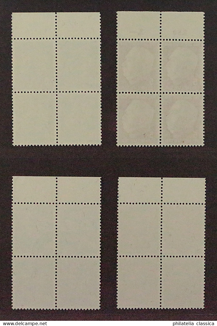 SCHWEIZ VIERERBLOCKs Juventute 1948 (SBK J125-28) ZentrumStempel, 80,-SFr. - Used Stamps