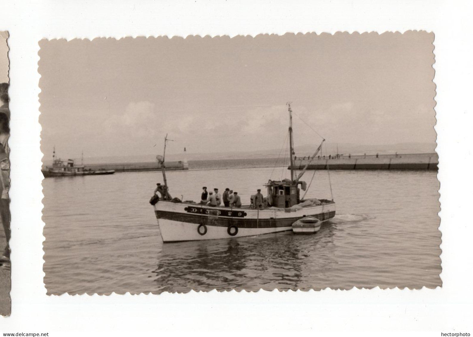 Snapshot Bateau Ocean Id Douarnenez Bretagne 60s Marin Pêcheur Pêche - Barche