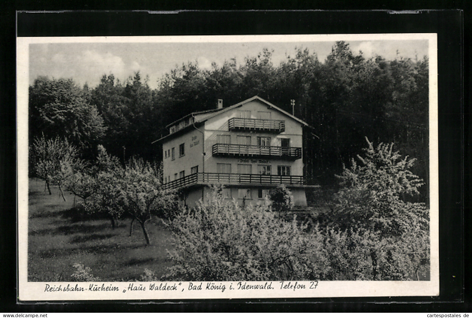 AK Bad König, Reichsbahn - Kurheim Haus Waldeck  - Waldeck