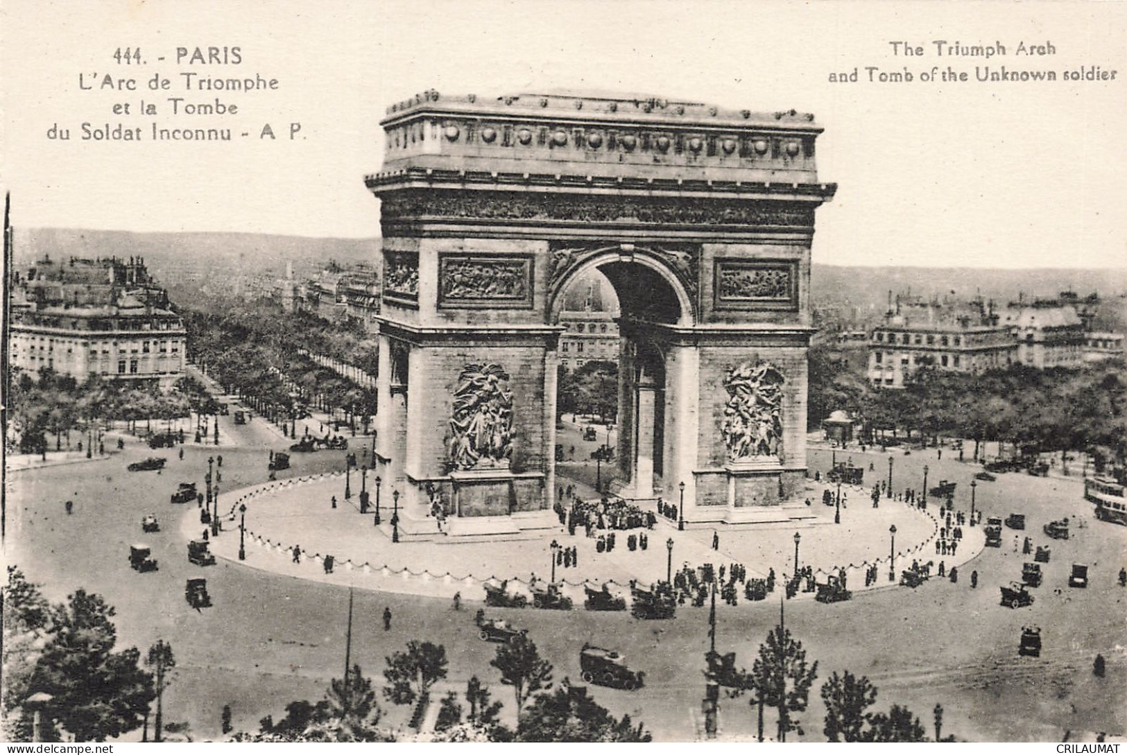75-PARIS L ARC DE TRIOMPHE-N°T5268-C/0023 - Triumphbogen