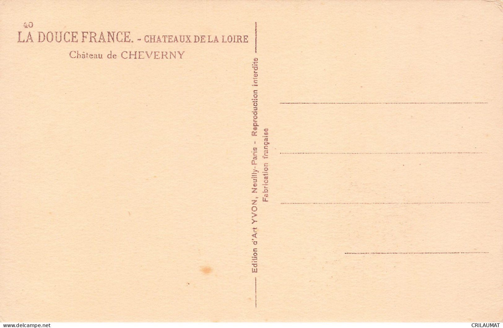 41-CHEVERNY LE CHATEAU-N°T5268-C/0029 - Cheverny