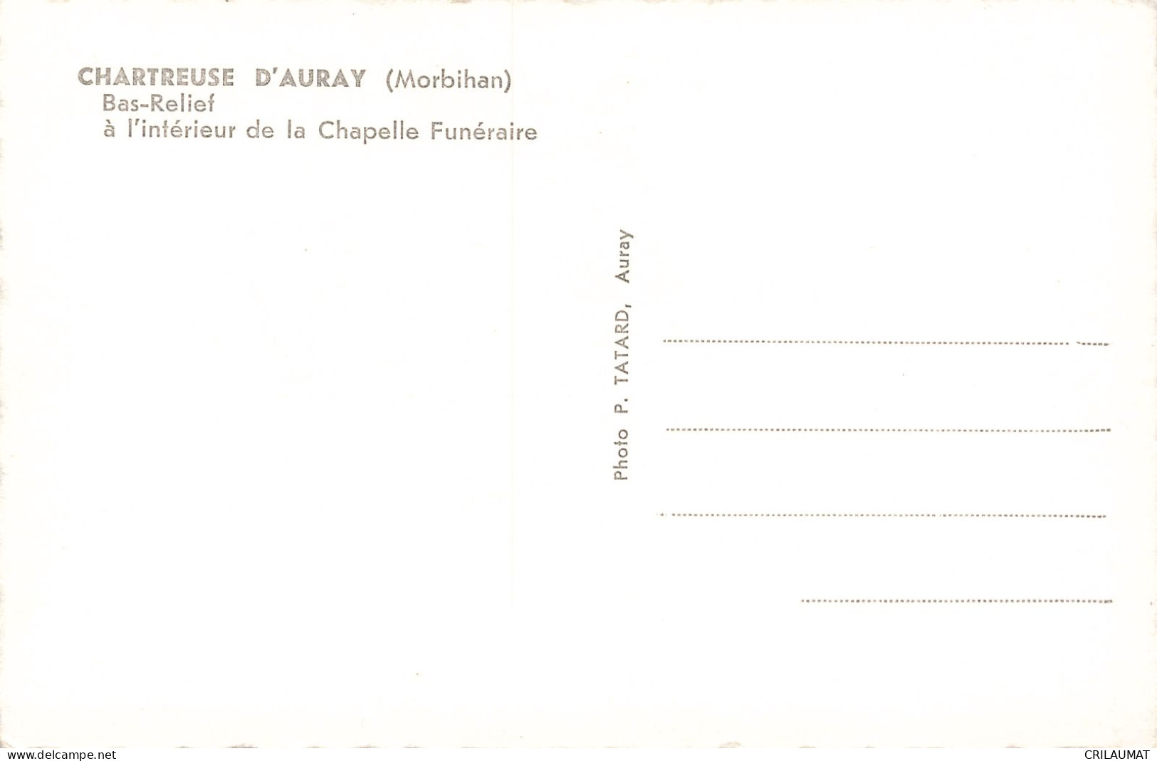 56-CHARTREUSE D AURAY-N°T5268-A/0299 - Autres & Non Classés