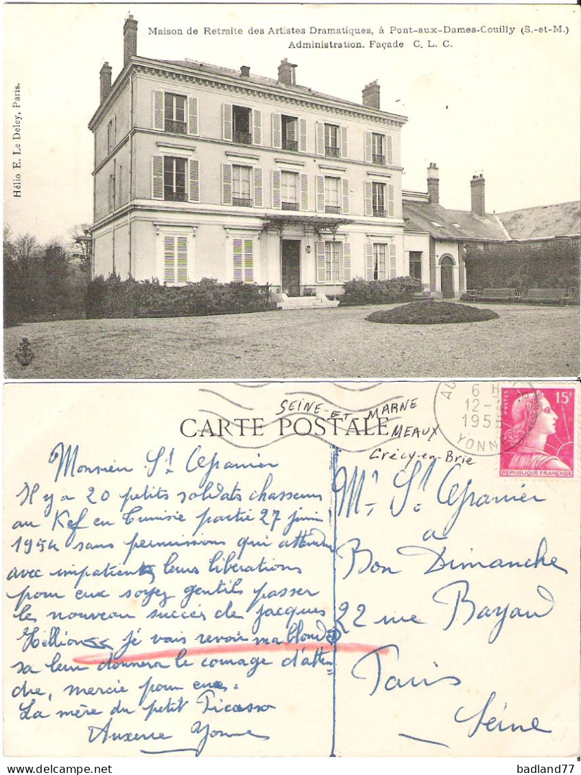 77 - PONT-AUX-DAMES-COUILLY - Maison De Retraite Des Artistes Dramatiques - Administration Façade - Other & Unclassified