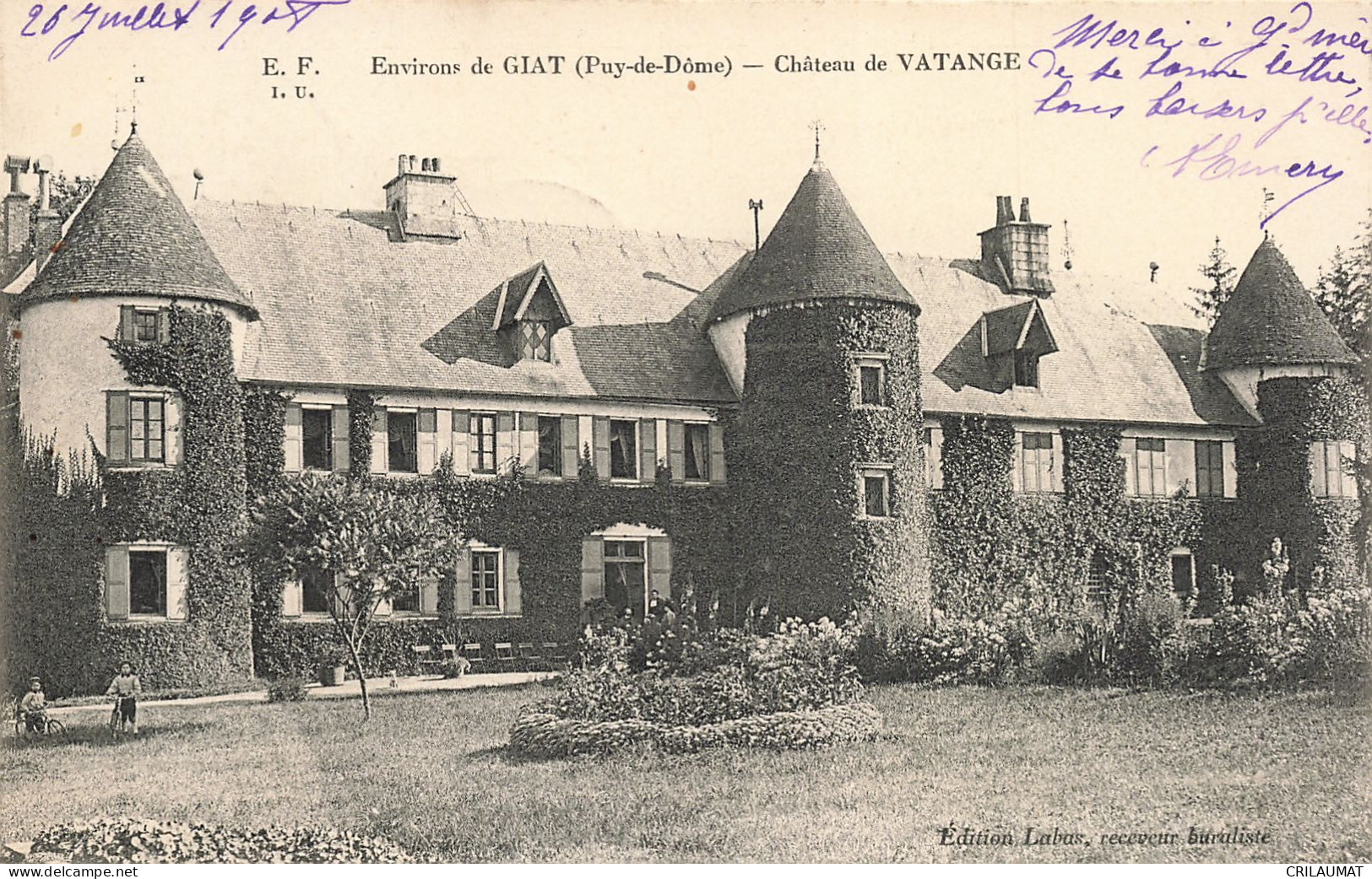 63-CHATEAU DE VATANGE-N°T5268-A/0039 - Altri & Non Classificati