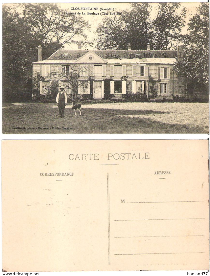 77 - CLOS-FONTAINE - Château De La Boulaye - Andere & Zonder Classificatie