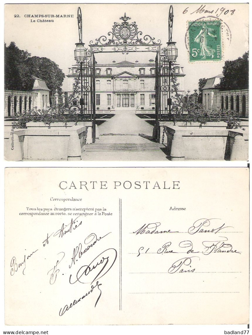 77 - CHAMPS-SUR-MARNE - Le Château - Other & Unclassified