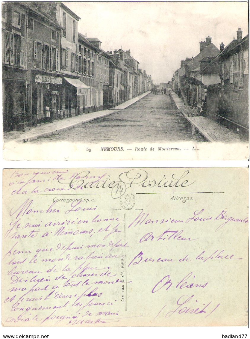 77 - NEMOURS  - Route De Montereau - Nemours