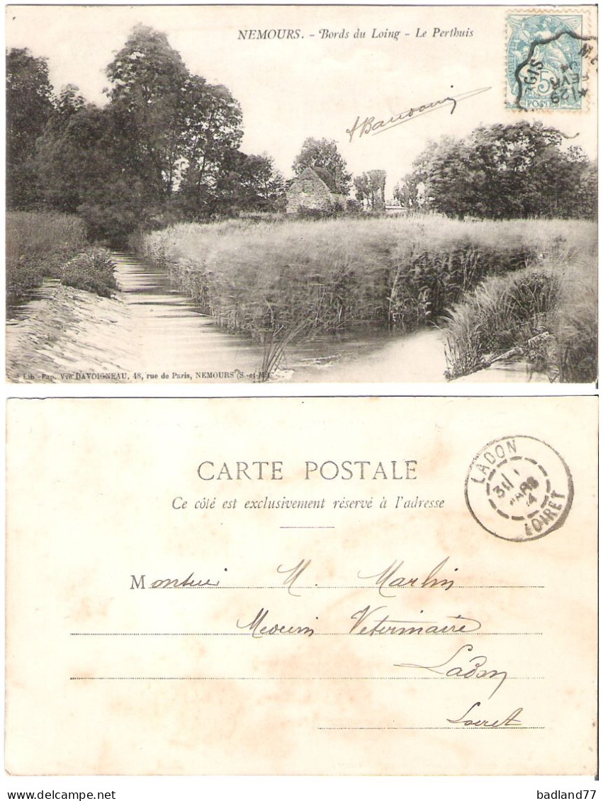 77 - NEMOURS - Bords Du Loing - Le Perthuis - Nemours