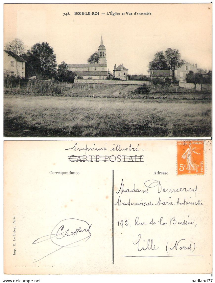 77 - BOIS-LE-ROI - L"Eglise Et Vue D'ensemble - Bois Le Roi