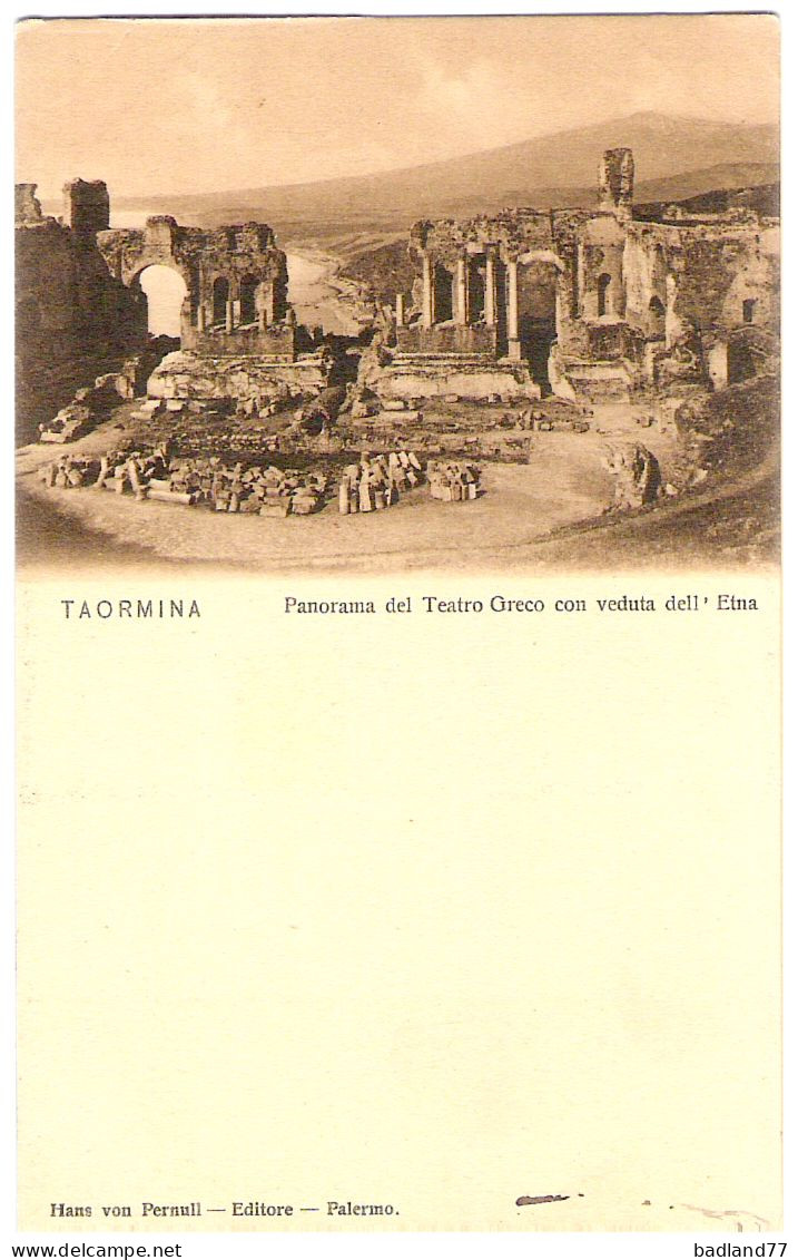 IT - TAORMINA - Panorama Del Teatro Greco Con Veduta Dell Etna     Non-circulée   * - Other & Unclassified