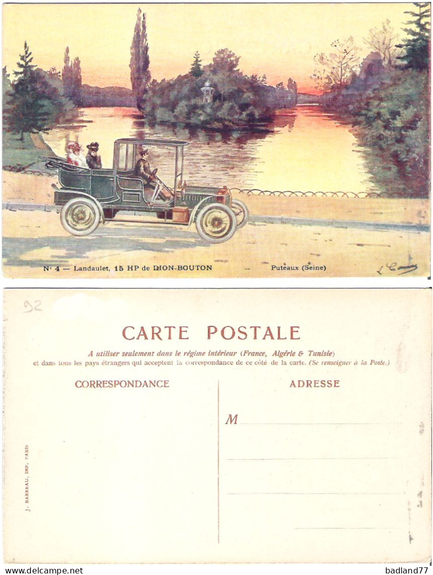 92 - PUTEAUX - Landaulet, 15 HP De DION-BOUTON     (non Circulée-animée-voiture ) - Puteaux