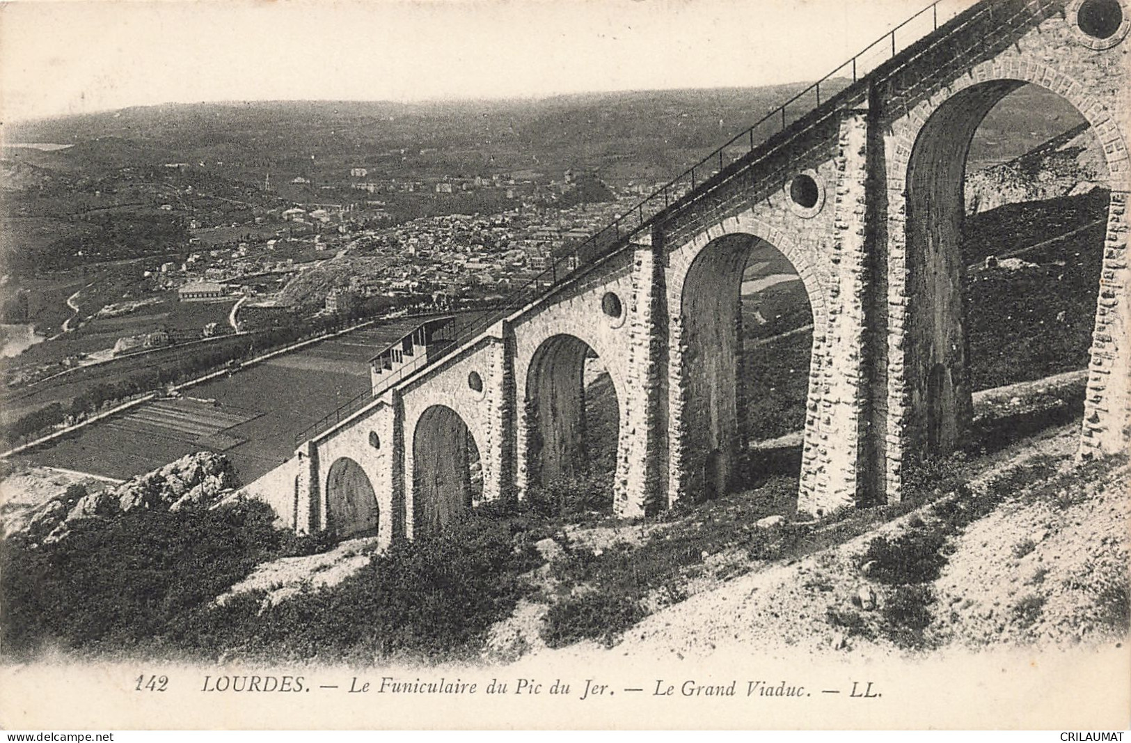 65-LOURDES LE FUNICULAIRE DU PIC DU JER LE GRAND VIADUC-N°T5268-E/0399 - Lourdes