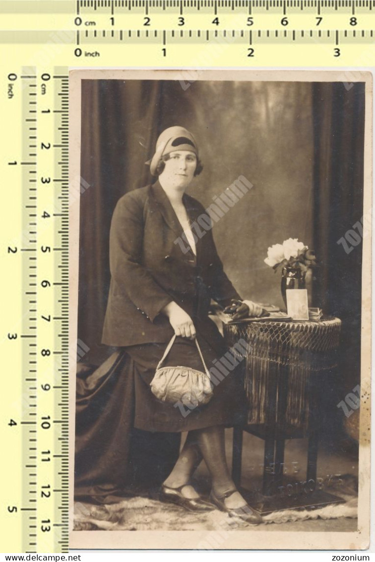1931 Woman Lady With Hat And Handbag, Femme Avec Chapeau Et Sac à Main Kingdom Yugoslavia Belgrade - Atelje Ž. Stojković - Anonyme Personen