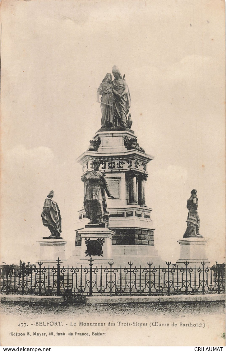 90-BELFORT LE MONUMENT DES TROIS SIEGES-N°T5268-E/0149 - Belfort - City