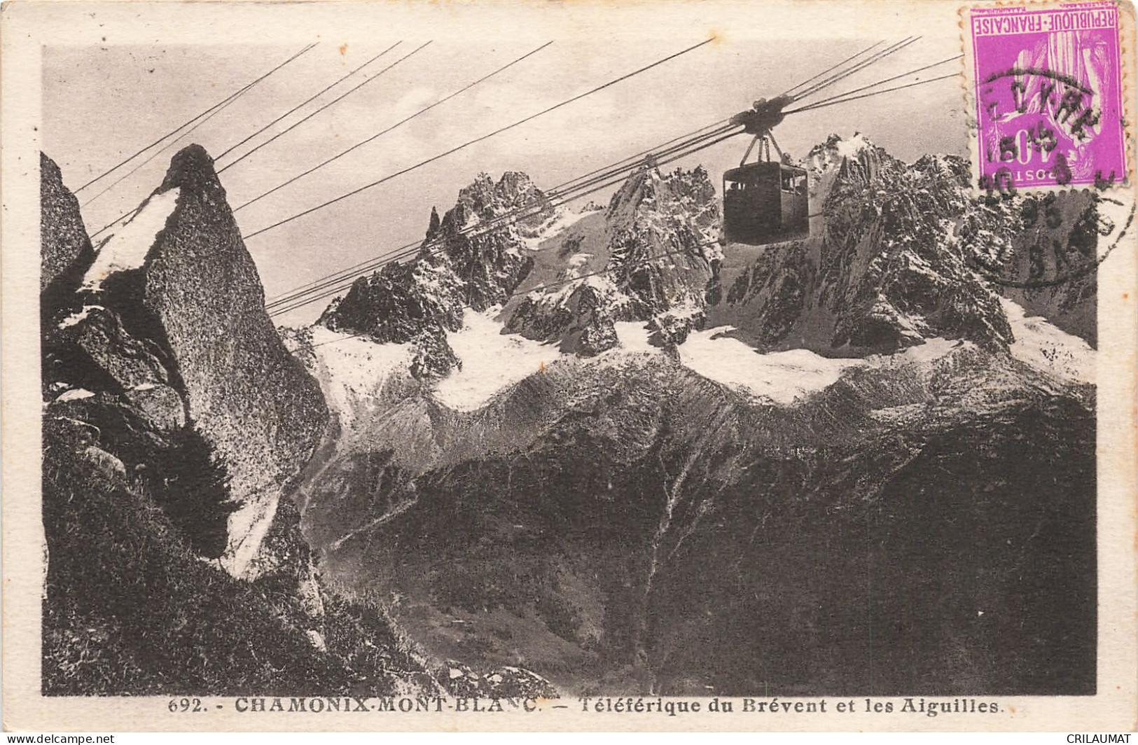 74-CHAMONIX MONT BLANC TELEFERIQUE DU BREVENT-N°T5268-D/0279 - Chamonix-Mont-Blanc