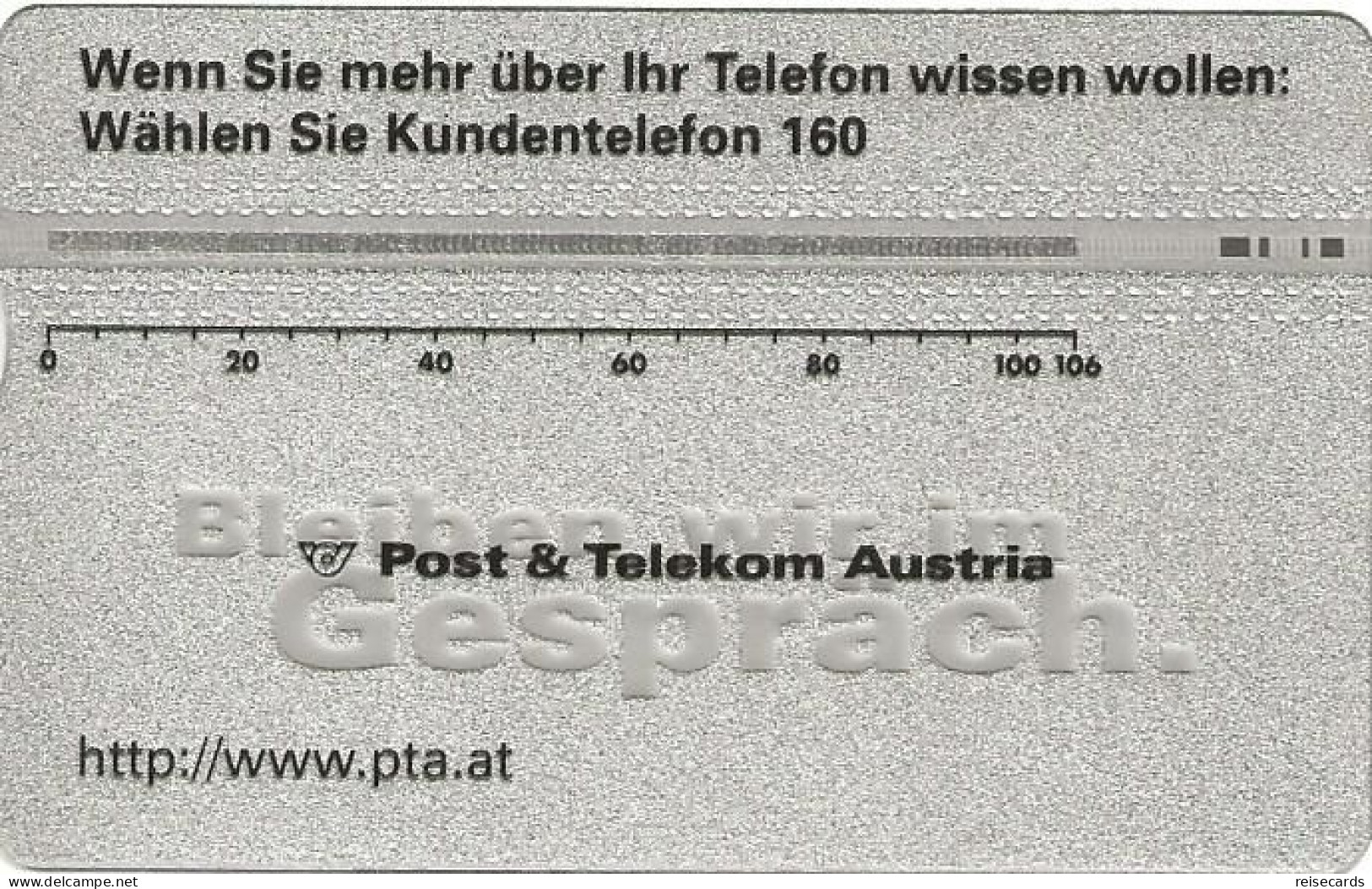 Austria: Telekom - 1998 - 801A Service 160 - Oesterreich