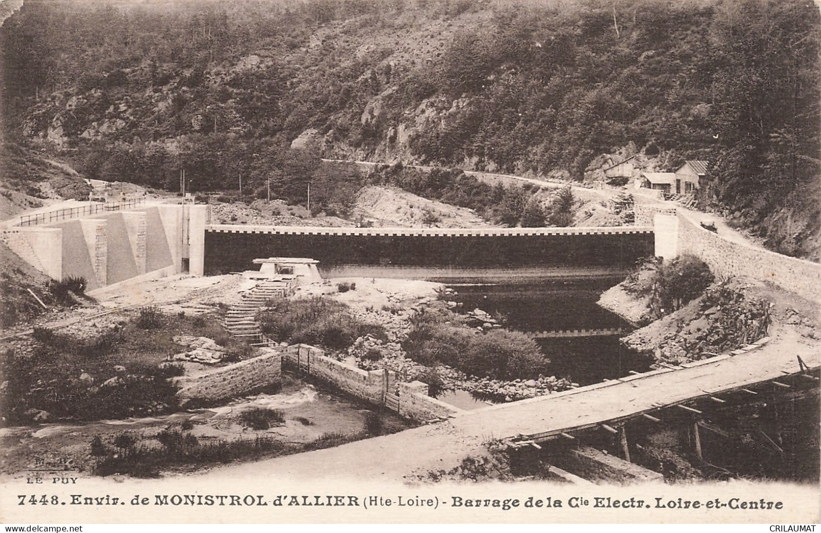 43-MONISTROL D ALLIER BARRAGE DE LA CIE ELECTRIQUE LOIRE ET CENTRE-N°T5268-H/0019 - Monistrol Sur Loire