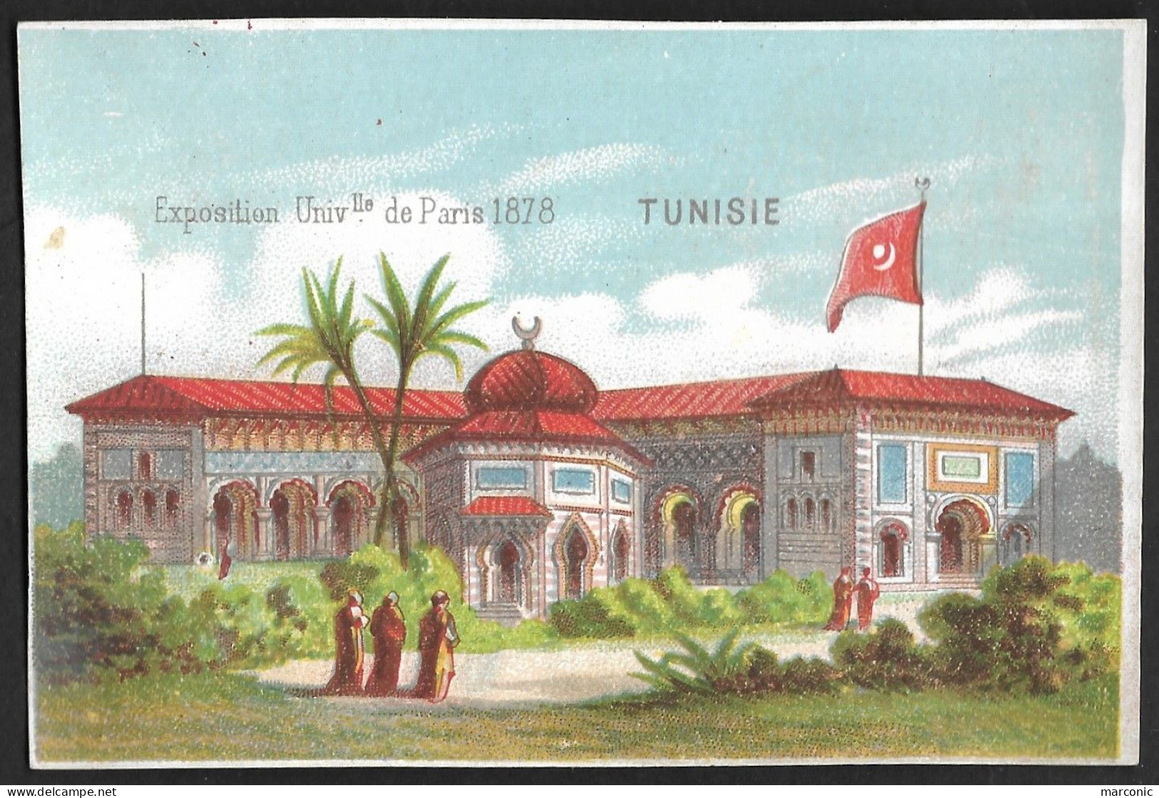 Chromo Dos Vierge - Exposition Universelle De Paris 1878 - Pavillon TUNISIE - Otros & Sin Clasificación