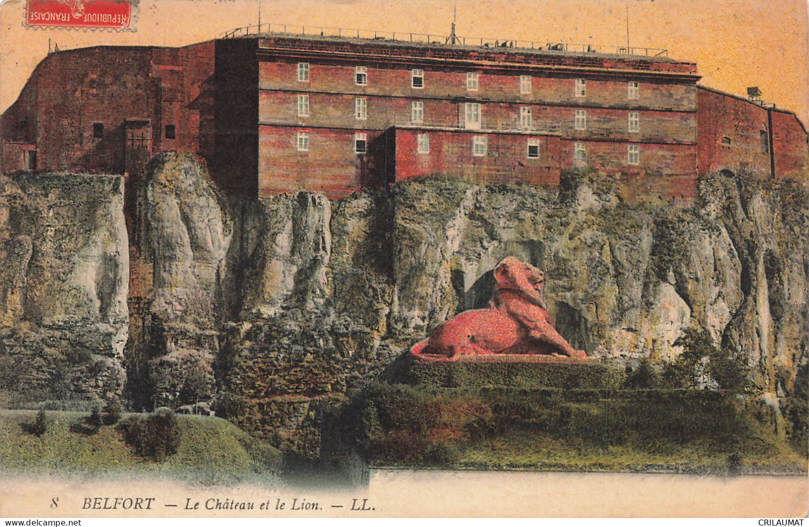 90-BELFORT LE CHATEAU ET LE LION-N°T5268-F/0363 - Belfort - Ville