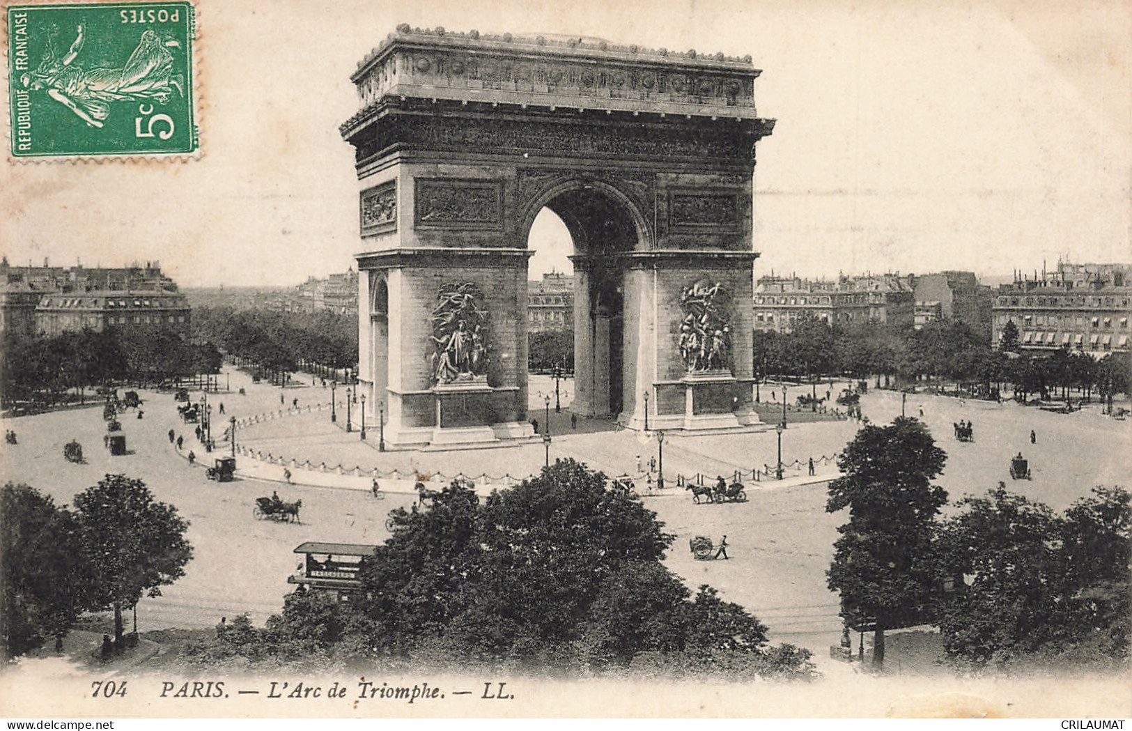 75-PARIS- LE ARC DE TRIOMPHE-N°T5269-B/0283 - Sonstige & Ohne Zuordnung