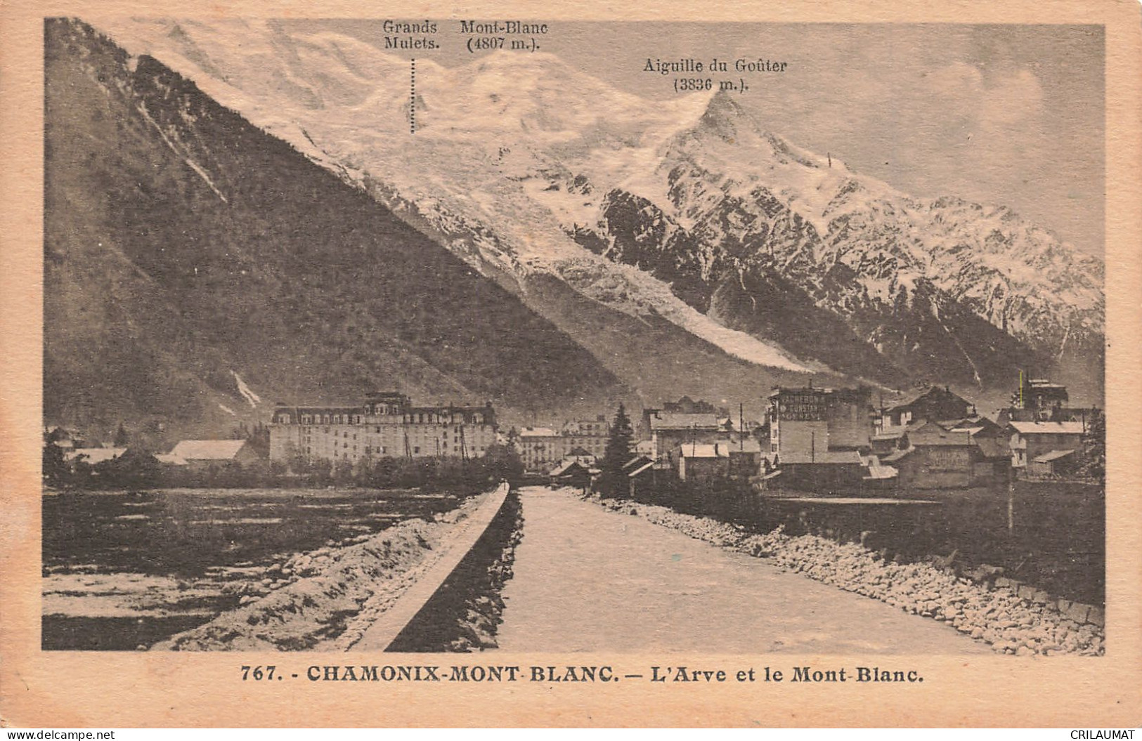 74-CHAMONIX MONT BLANC L ARVE ET LE MONT BLANC-N°T5269-B/0269 - Chamonix-Mont-Blanc