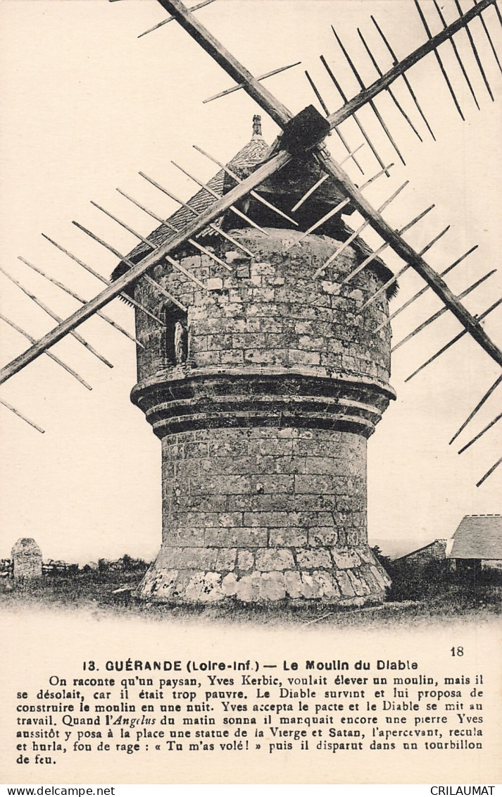 44-GUERANDE LE MOULIN DU DIABLE-N°T5269-B/0233 - Guérande