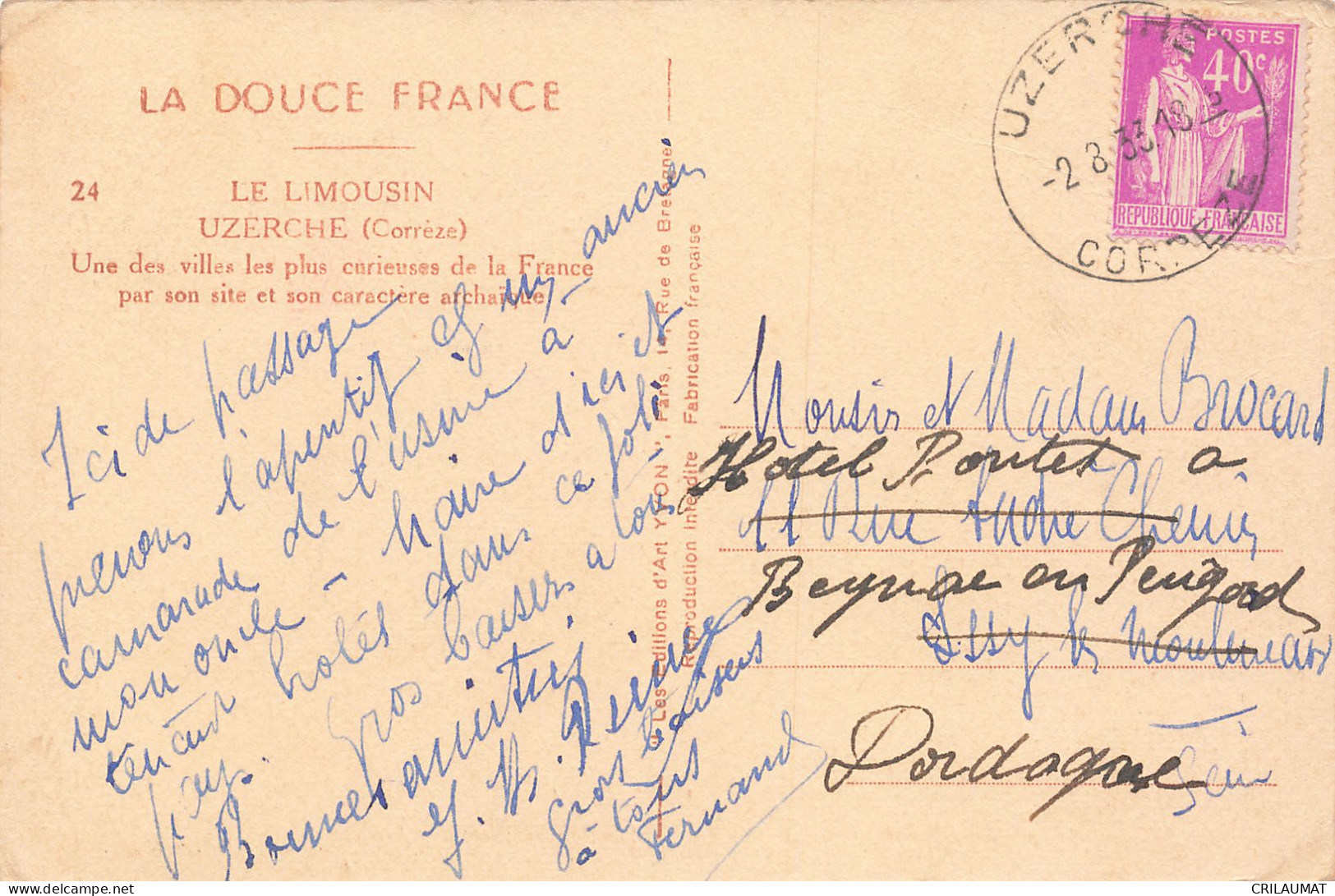 19-UZERCHE-N°T5269-B/0167 - Uzerche