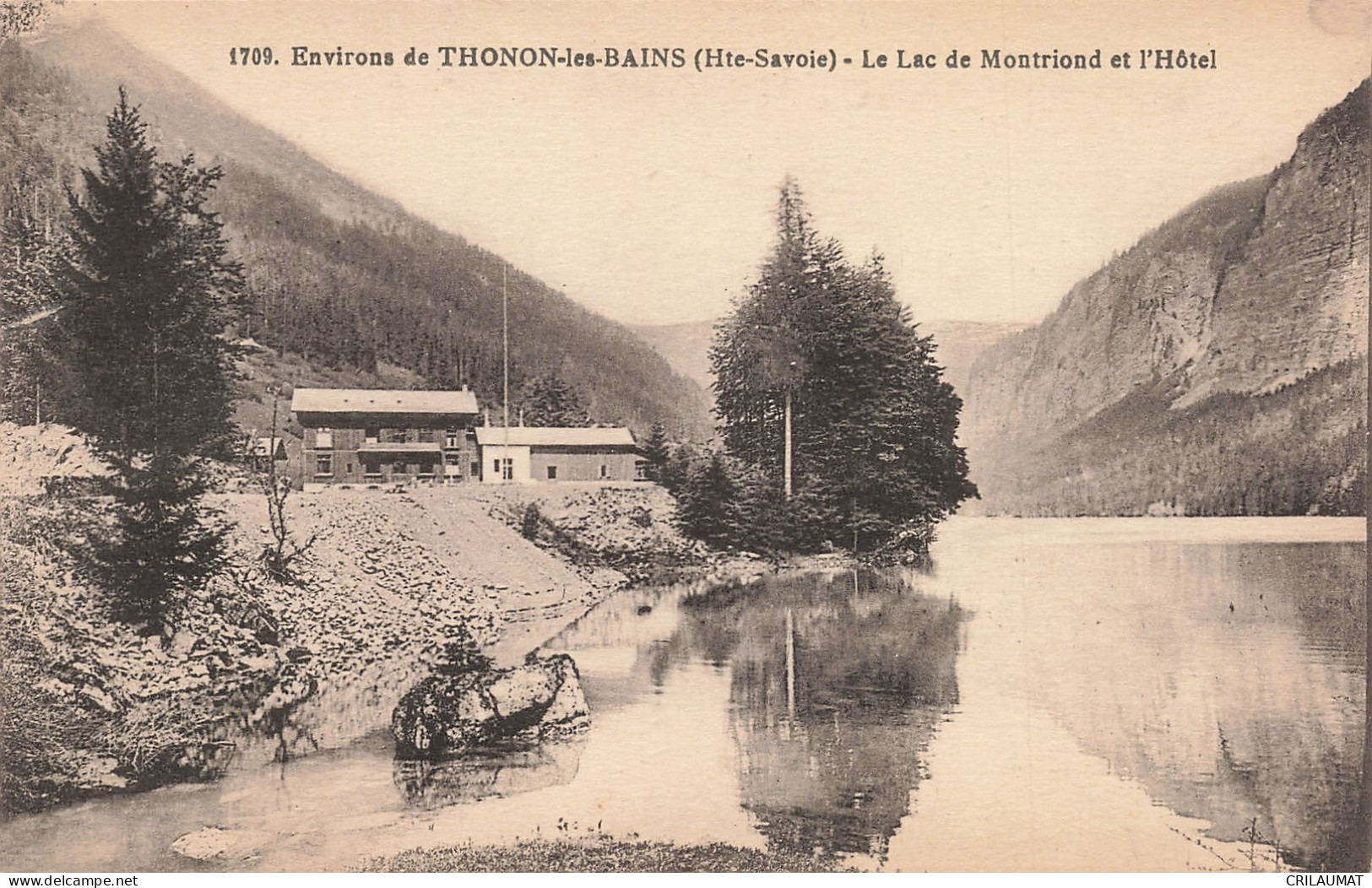 74-LE LAC DE MONTRIOND ET L HOTEL-N°T5269-E/0139 - Sonstige & Ohne Zuordnung