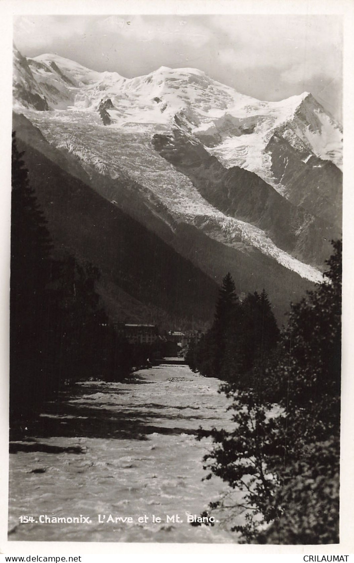 74-CHAMONIX L ARVE ET LE MONT BLANC-N°T5269-E/0105 - Chamonix-Mont-Blanc