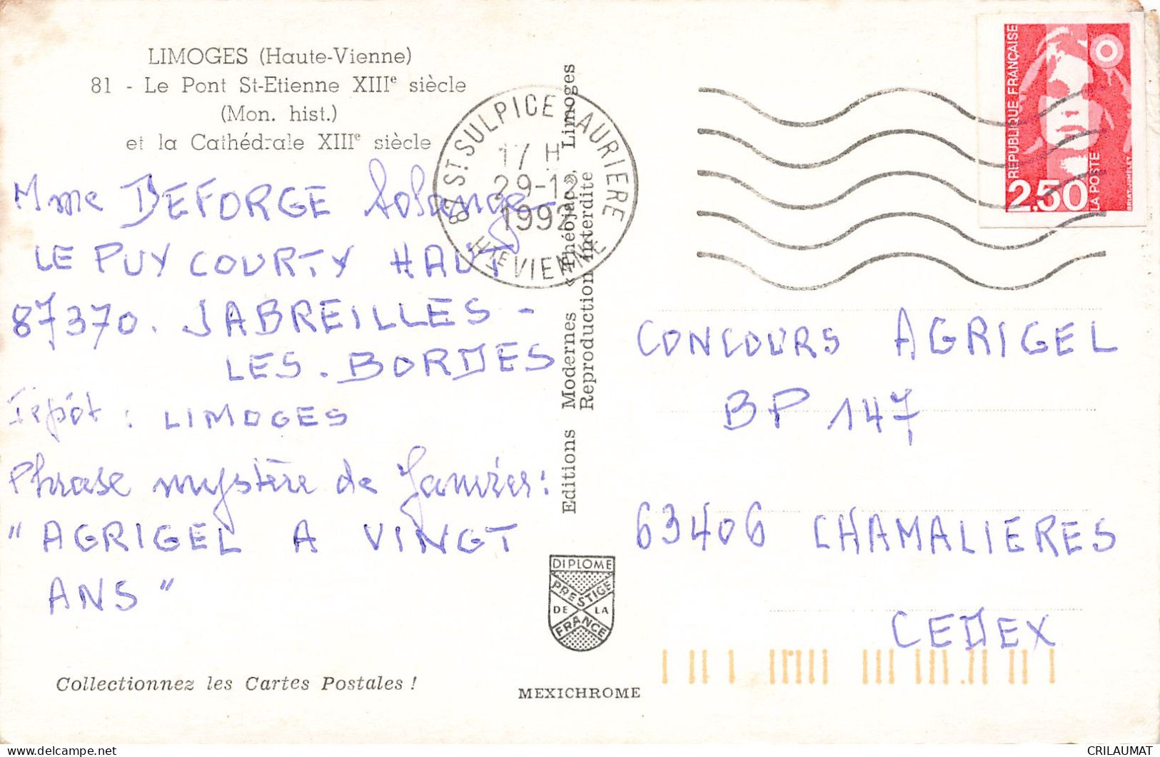 87-LIMOGES-N°T5269-D/0021 - Limoges