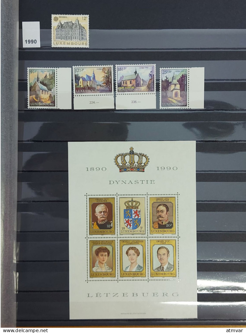 LUXEMBOURG (60s-90s) Collection mint sets & souvenir sheets / Series + feuillets neufs / Colección series y hojas nuevas