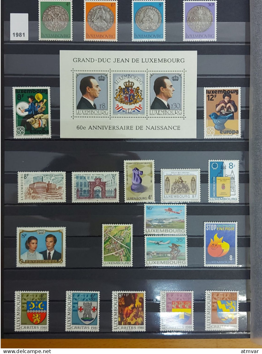 LUXEMBOURG (60s-90s) Collection mint sets & souvenir sheets / Series + feuillets neufs / Colección series y hojas nuevas