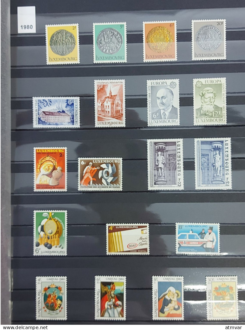 LUXEMBOURG (60s-90s) Collection mint sets & souvenir sheets / Series + feuillets neufs / Colección series y hojas nuevas