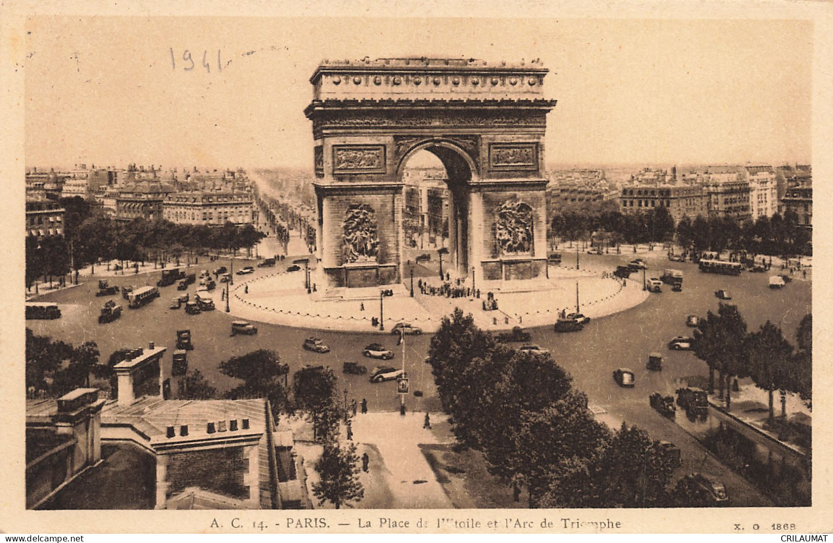 75-PARIS L ARC DE TRIOMPHE-N°T5269-G/0143 - Triumphbogen