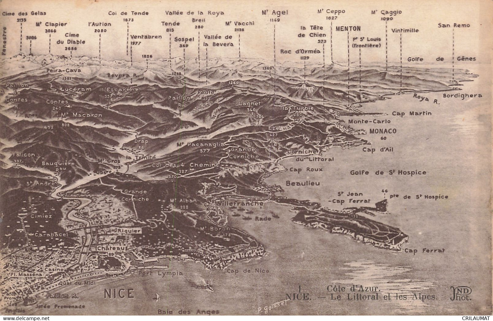 06-NICE LE LITTORAL ET LES ALPES-N°T5269-F/0387 - Other & Unclassified