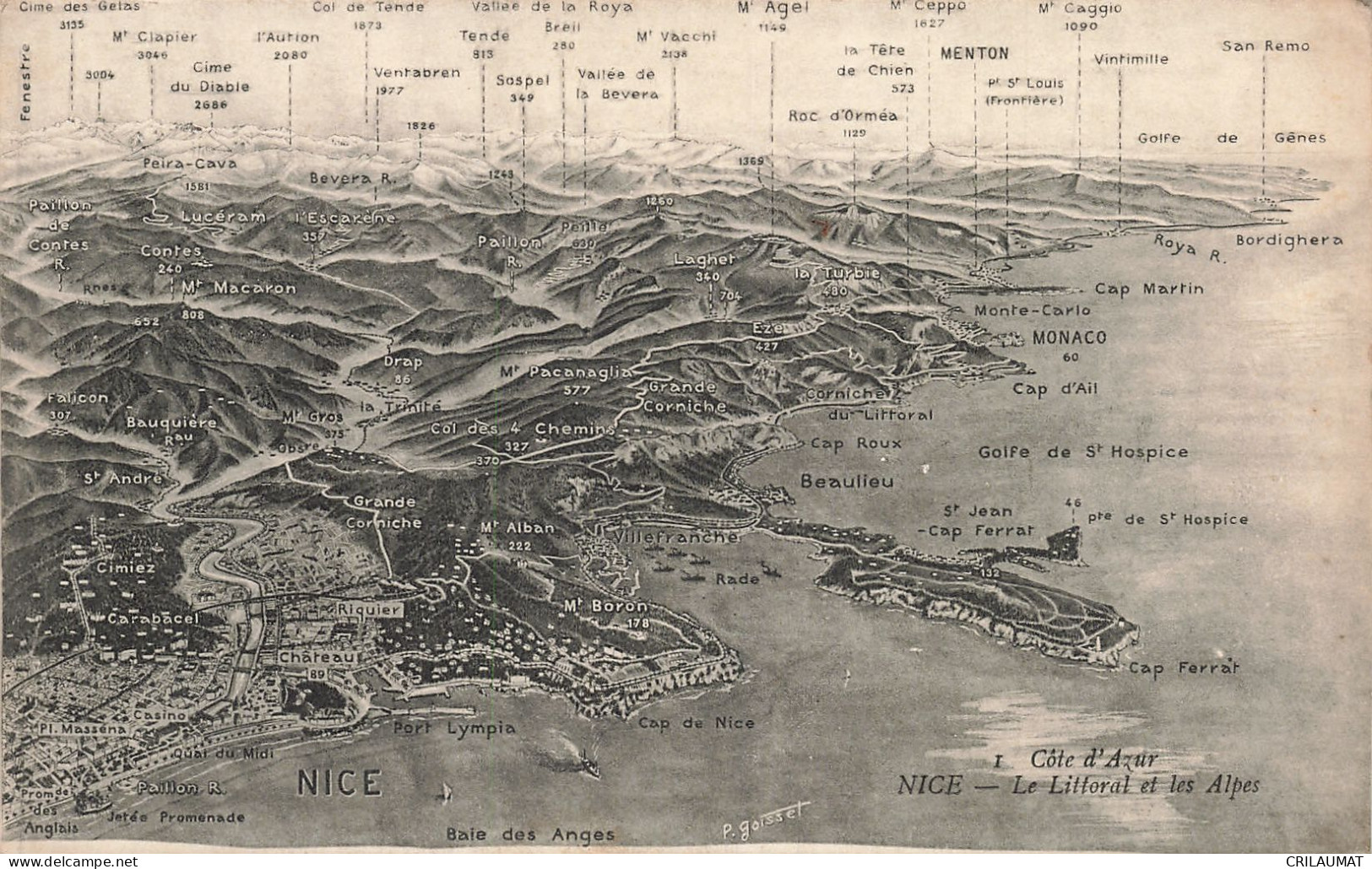 06-NICE LE LITTORAL ET LES ALPES-N°T5269-F/0383 - Andere & Zonder Classificatie