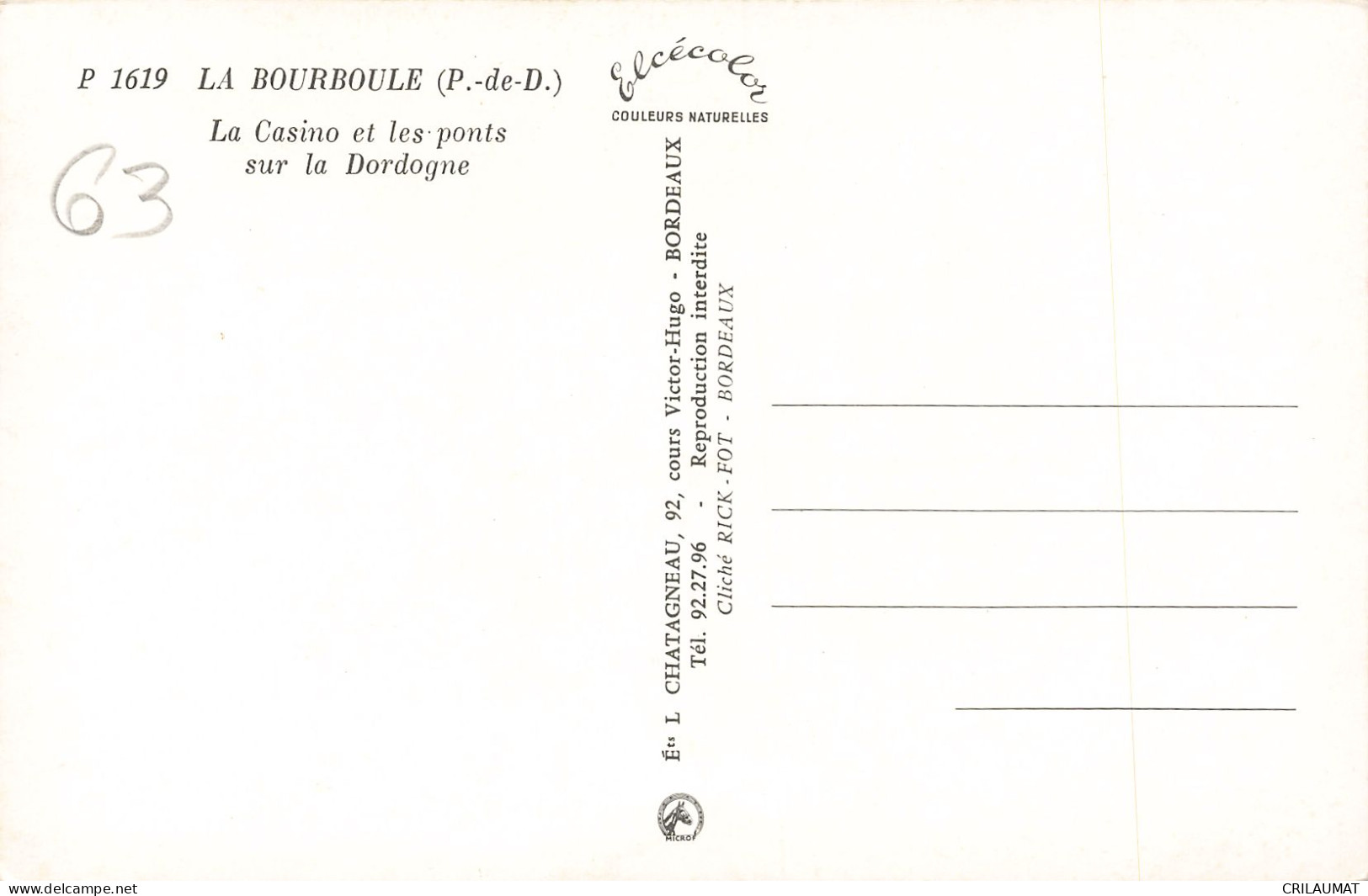 63-LA BOURBOULE-N°T5269-F/0155 - La Bourboule