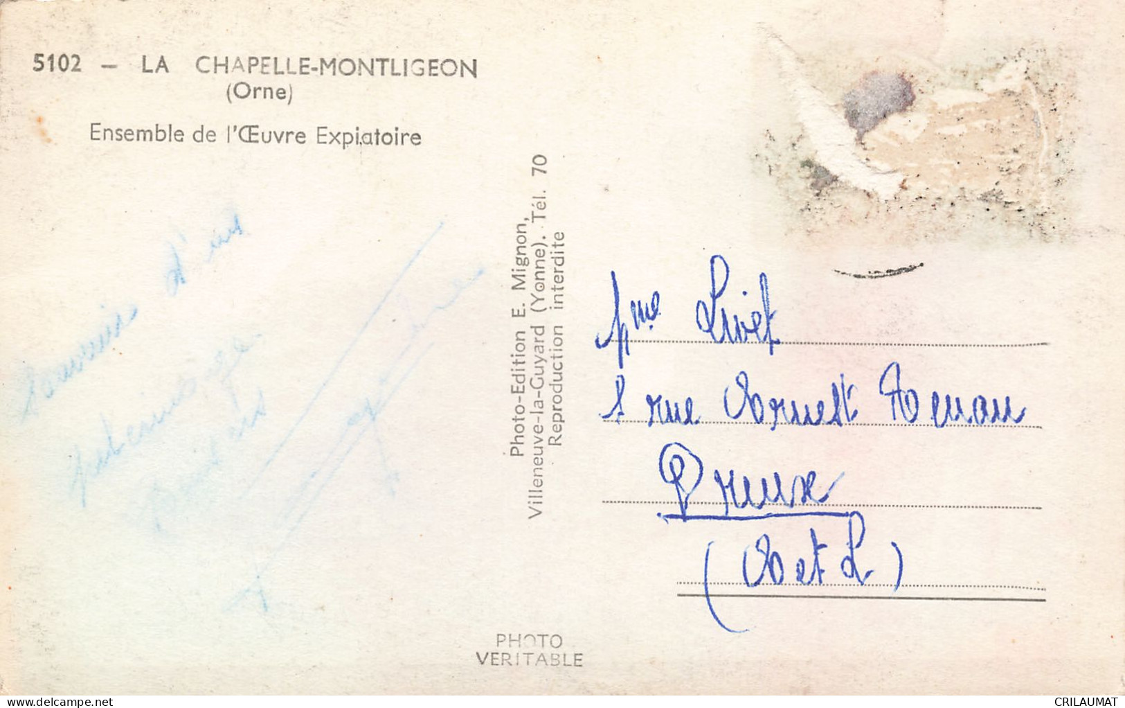 61-LA CHAPELLE MONTLIGEON-N°T5270-B/0193 - Other & Unclassified