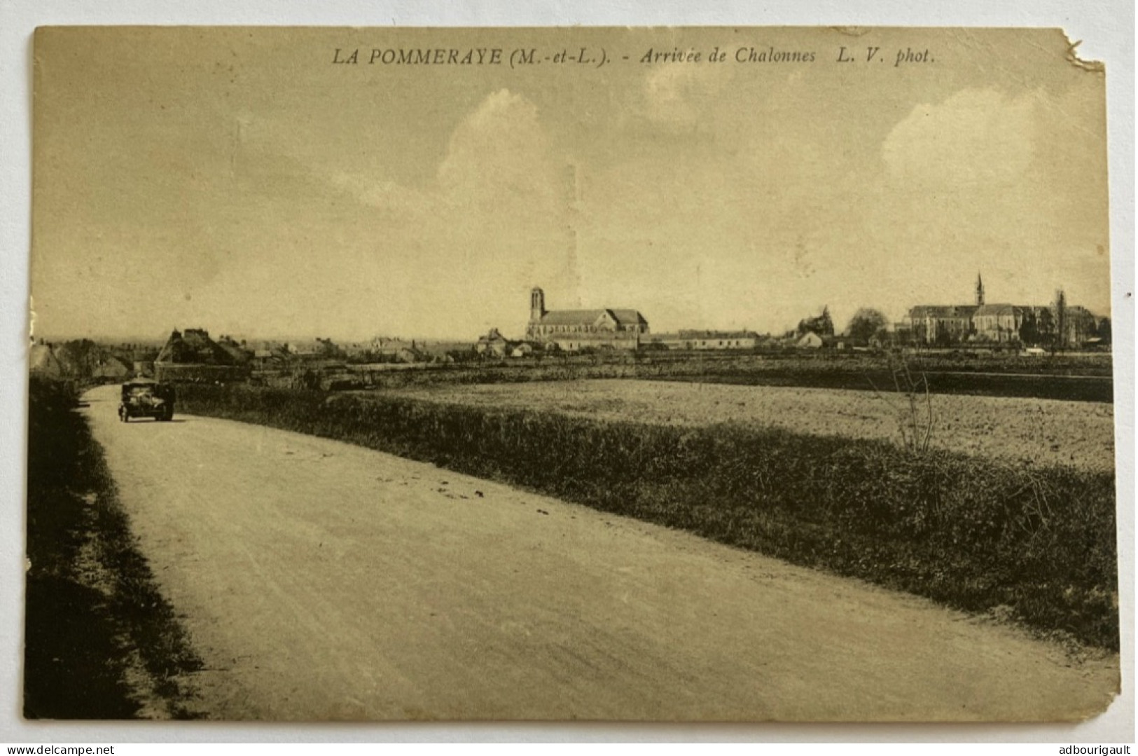 Carte Postale Ancienne Maine Et Loire 49 La Pommeraye Arrivée De Chalonnes Sur Loire / écornée Coin Supérieur Droit - Chalonnes Sur Loire