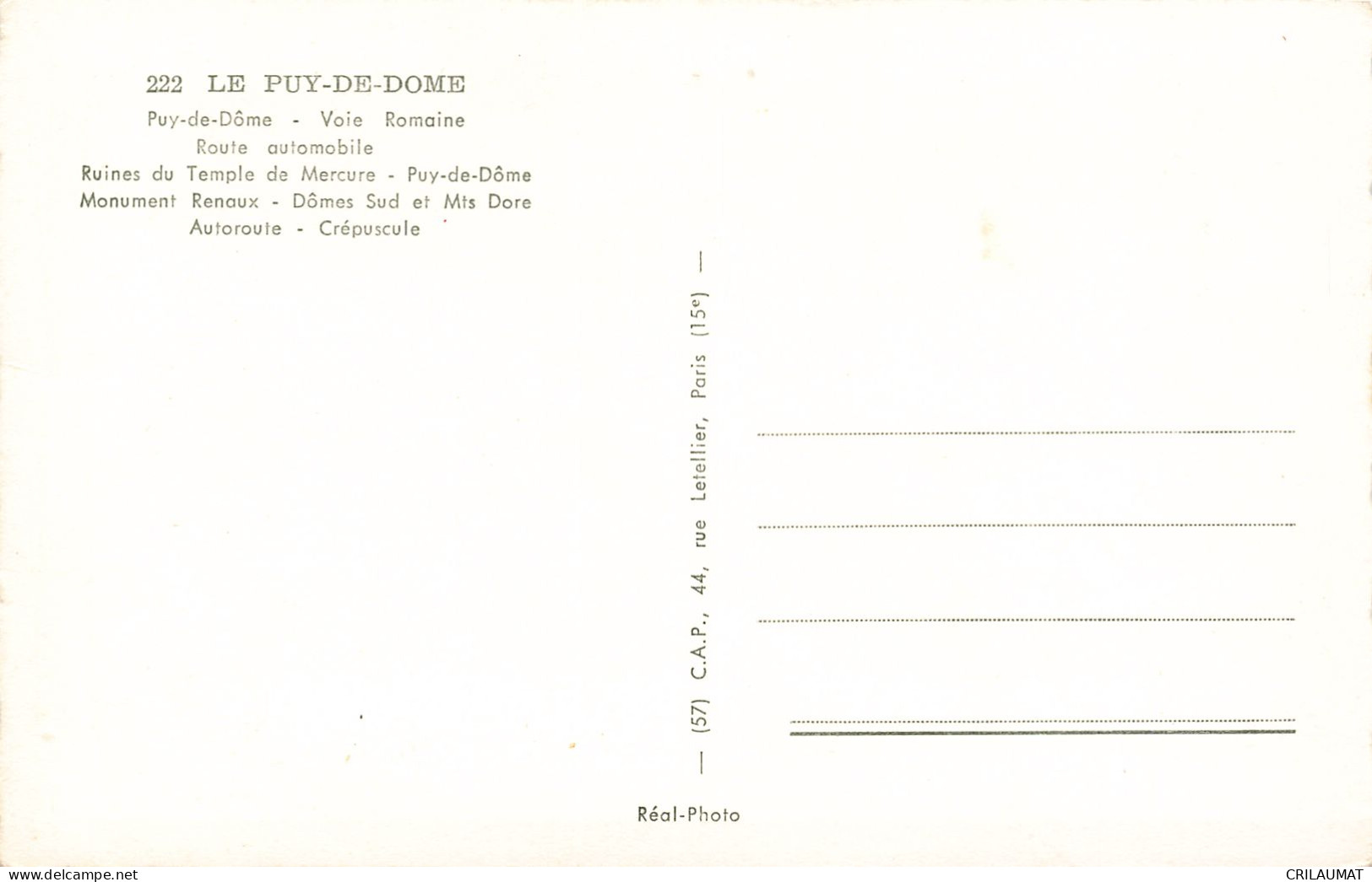 63-LE PUY DE DOME-N°T5270-A/0249 - Sonstige & Ohne Zuordnung