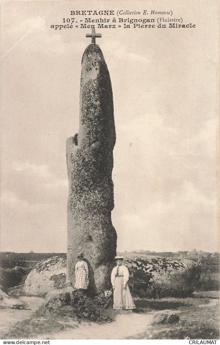 29-BRIGNOGAN MENHIR-N°T5270-D/0341 - Brignogan-Plage