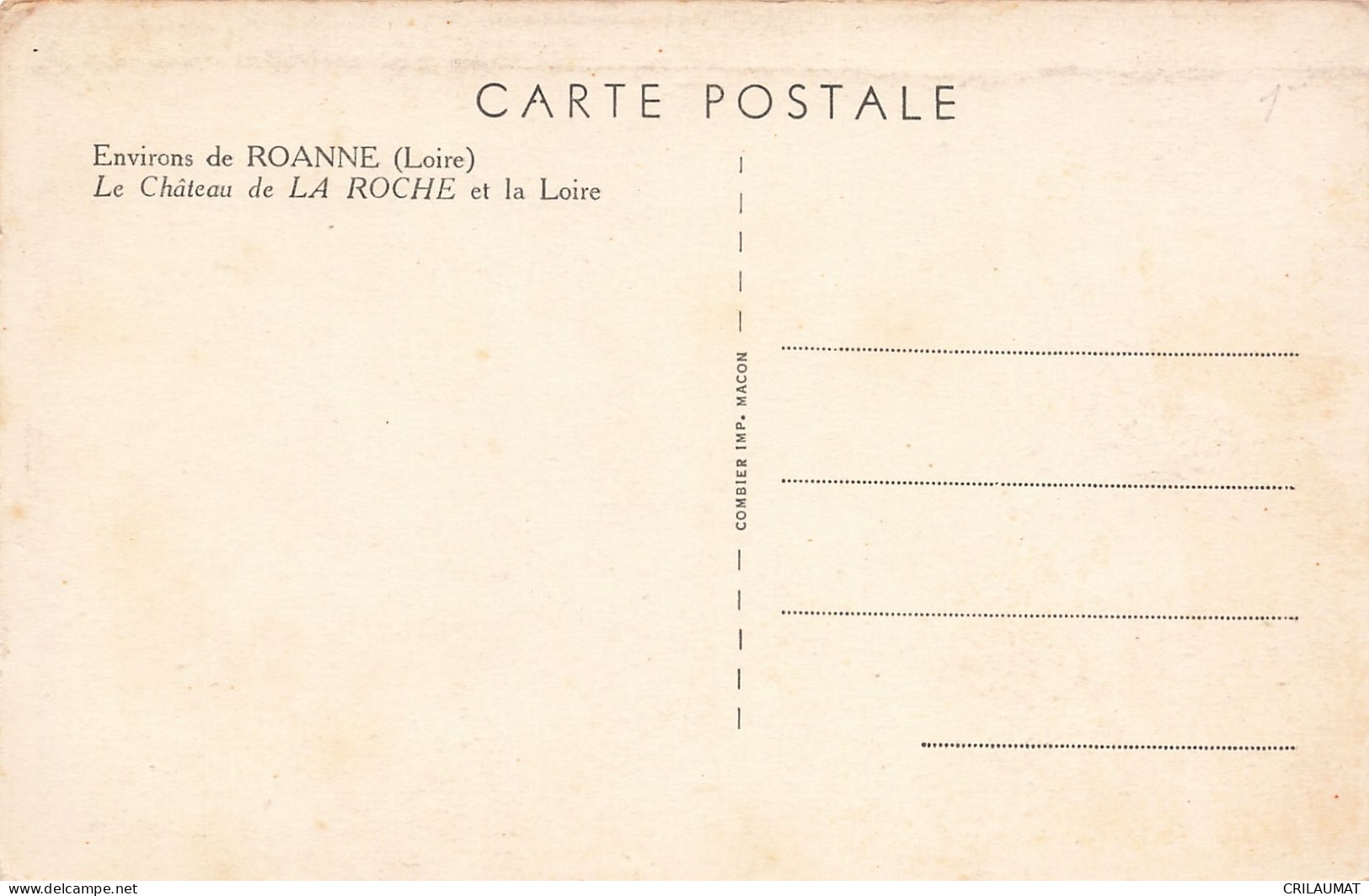 42-LE CHATEAU DE LA ROCHE ET LA LOIRE-N°T5270-C/0189 - Andere & Zonder Classificatie