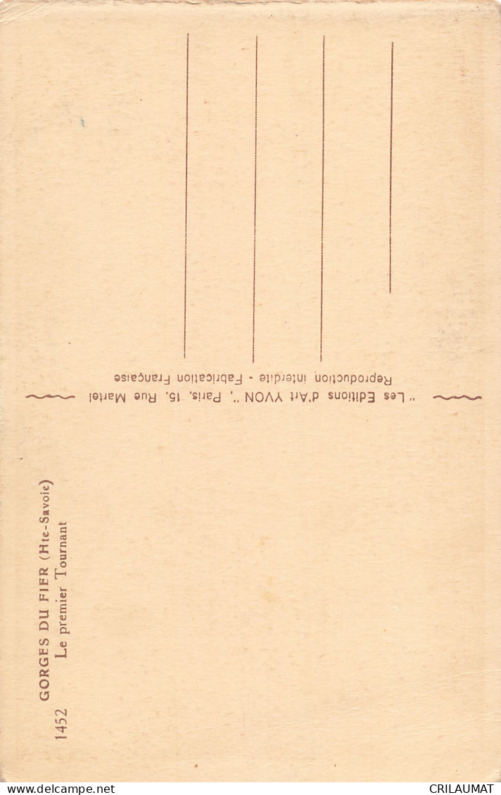 74-GORGES DU FIER-N°T5270-C/0049 - Other & Unclassified