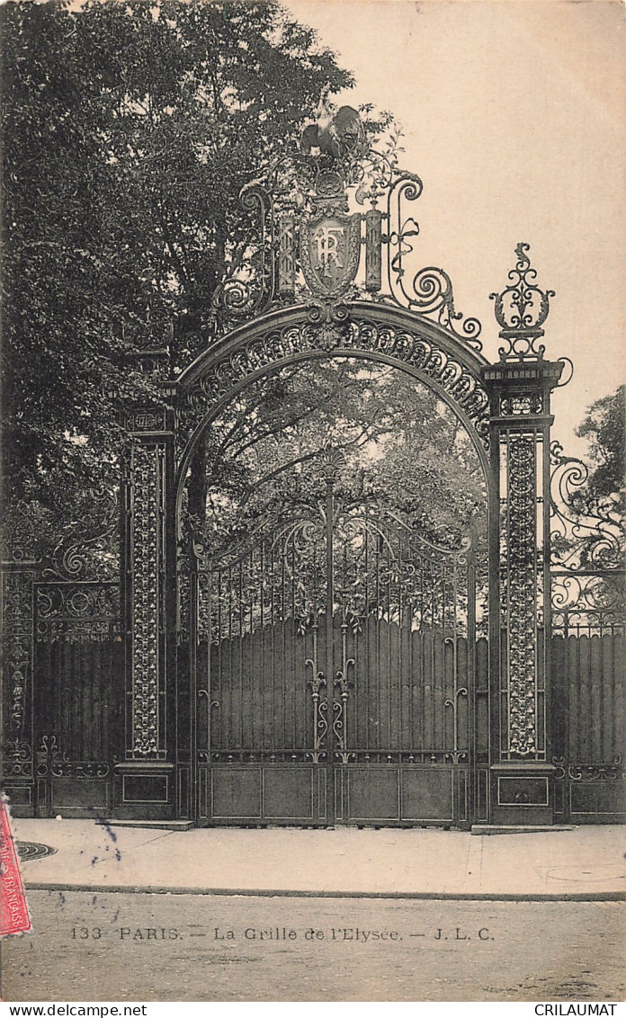 75-PARIS LA GRILLE DE L ELYSEE-N°T5270-C/0035 - Sonstige & Ohne Zuordnung