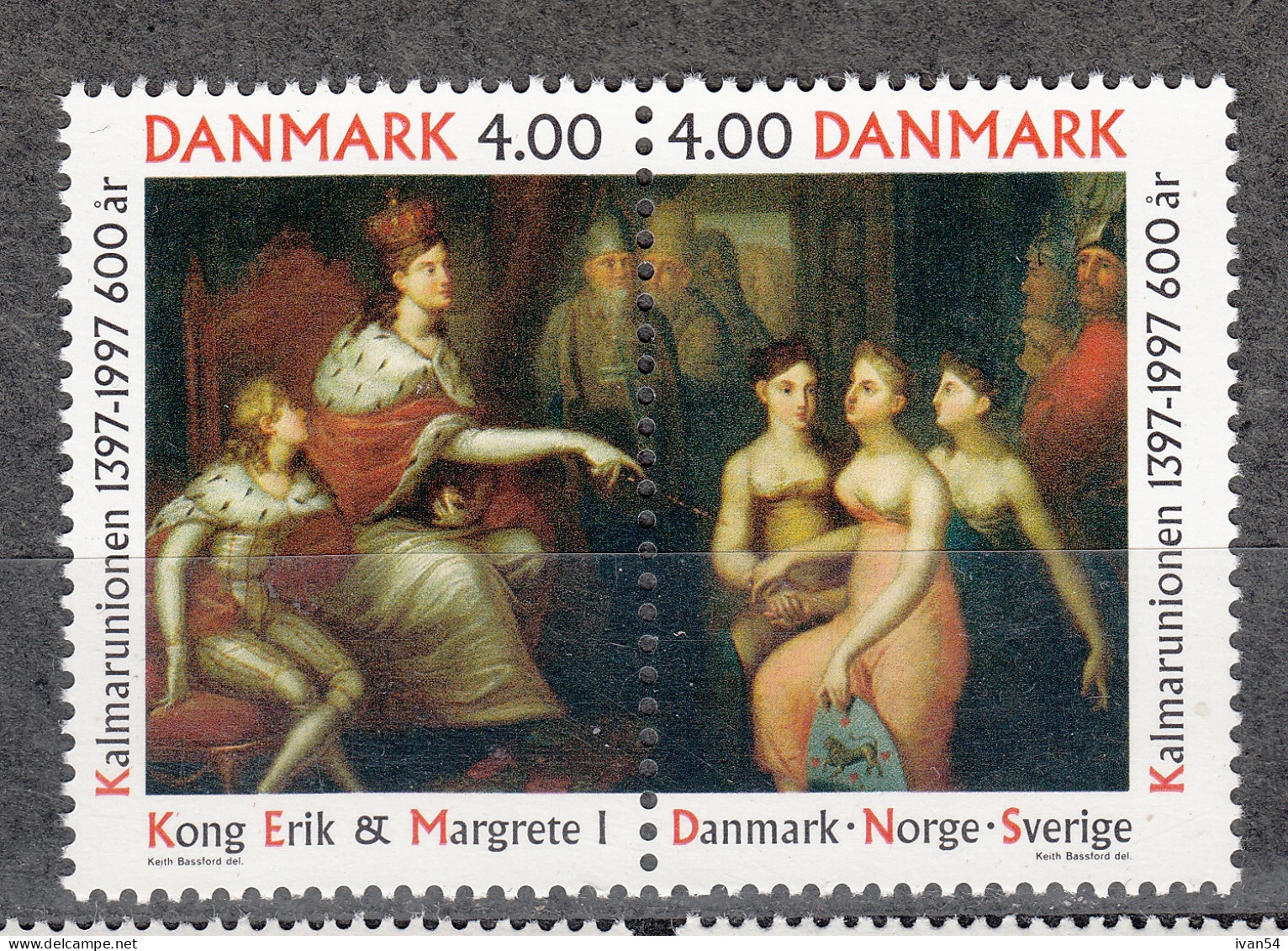 DANMARK 1156-7 ** MNH – Union De Kalmar (Norway – Sweden – Danmark) 1997 - Ungebraucht