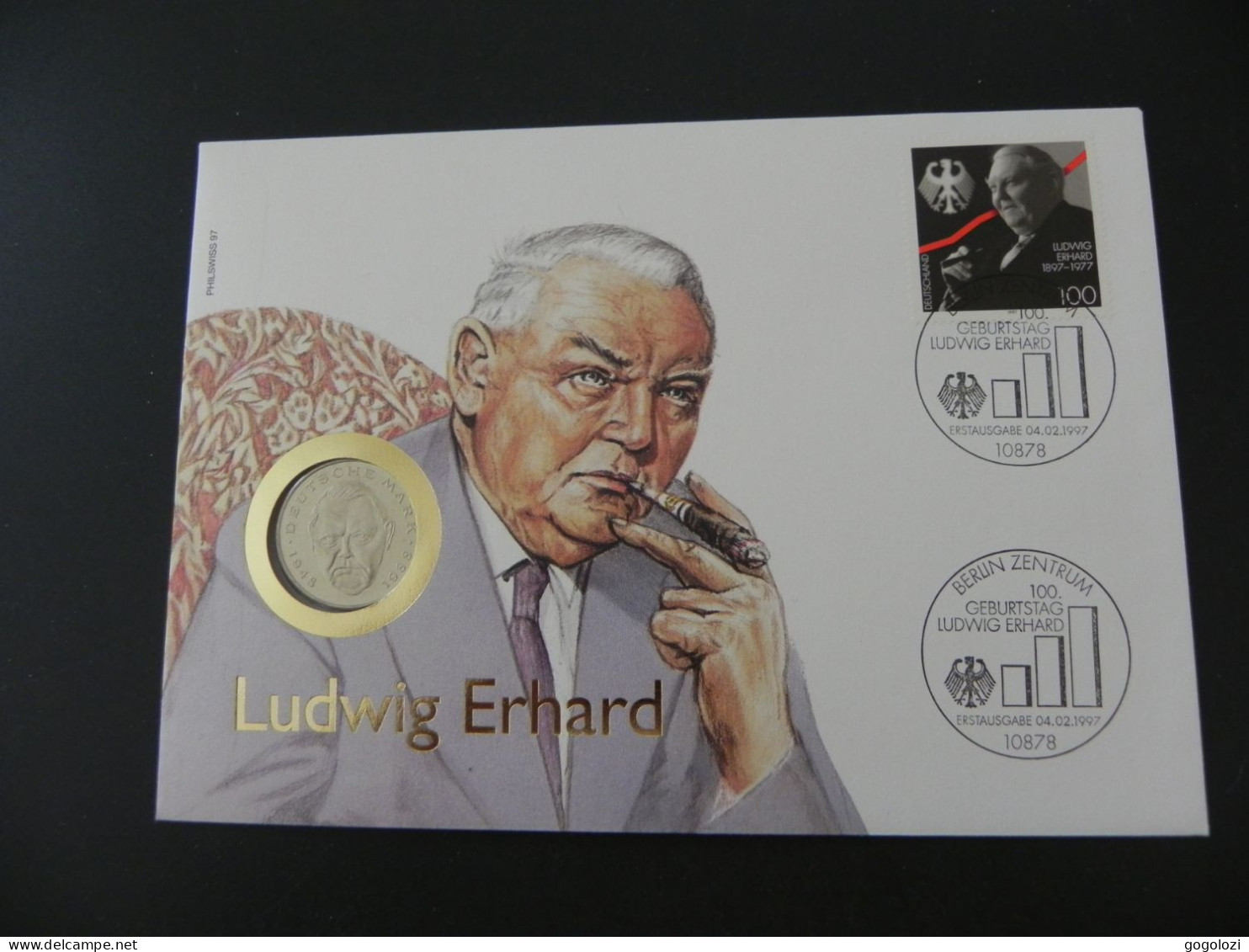 Deutschland Germany 2 Mark 1994 G - Numis Letter Ludwig Erhard 1997 - 2 Mark