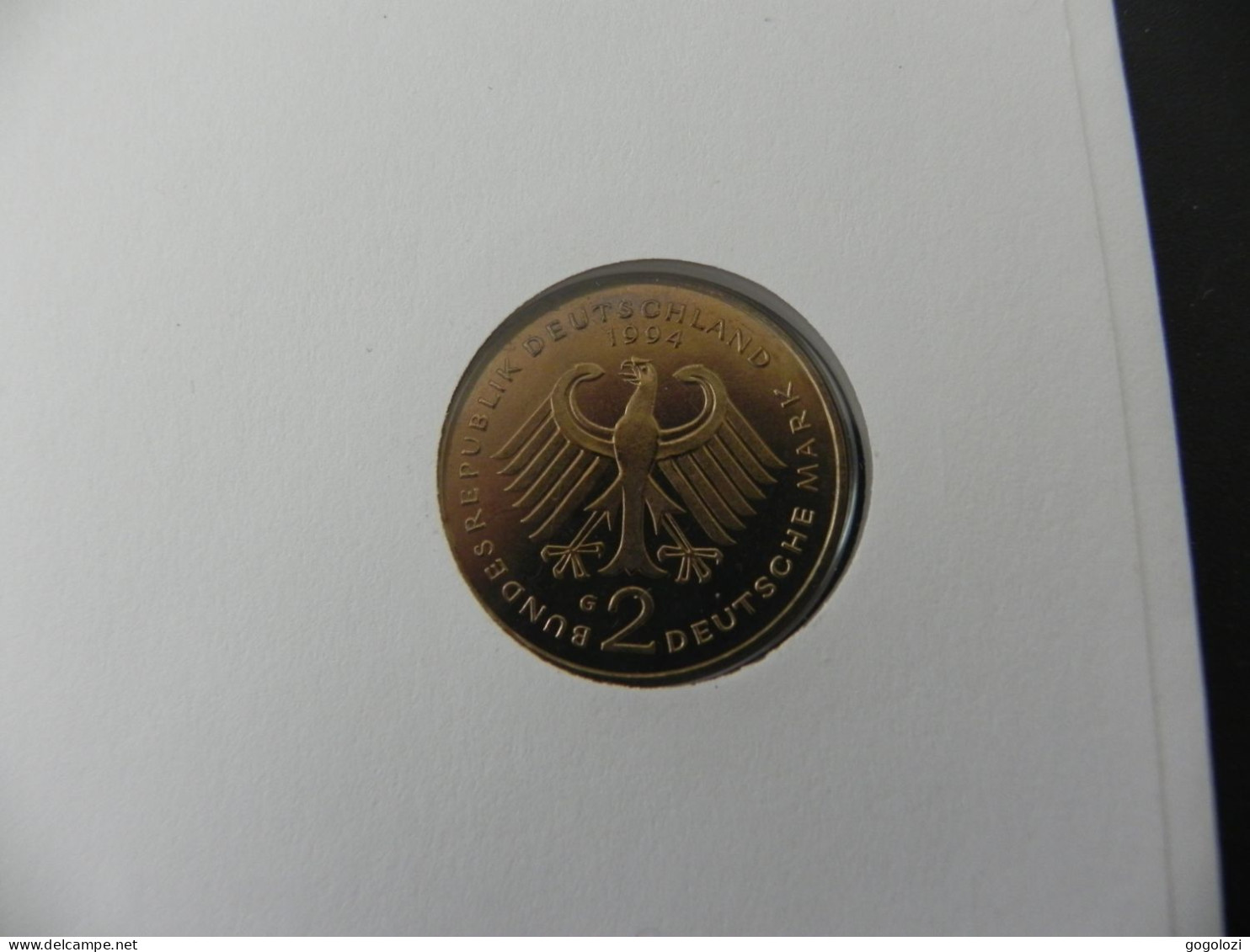 Deutschland Germany 2 Mark 1994 G - Numis Letter Ludwig Erhard 1997 - 2 Marchi