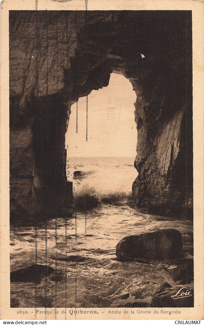 56-QUIBERON ARCHE DE LA GROTTE DE KERGROIX-N°T5270-E/0379 - Quiberon