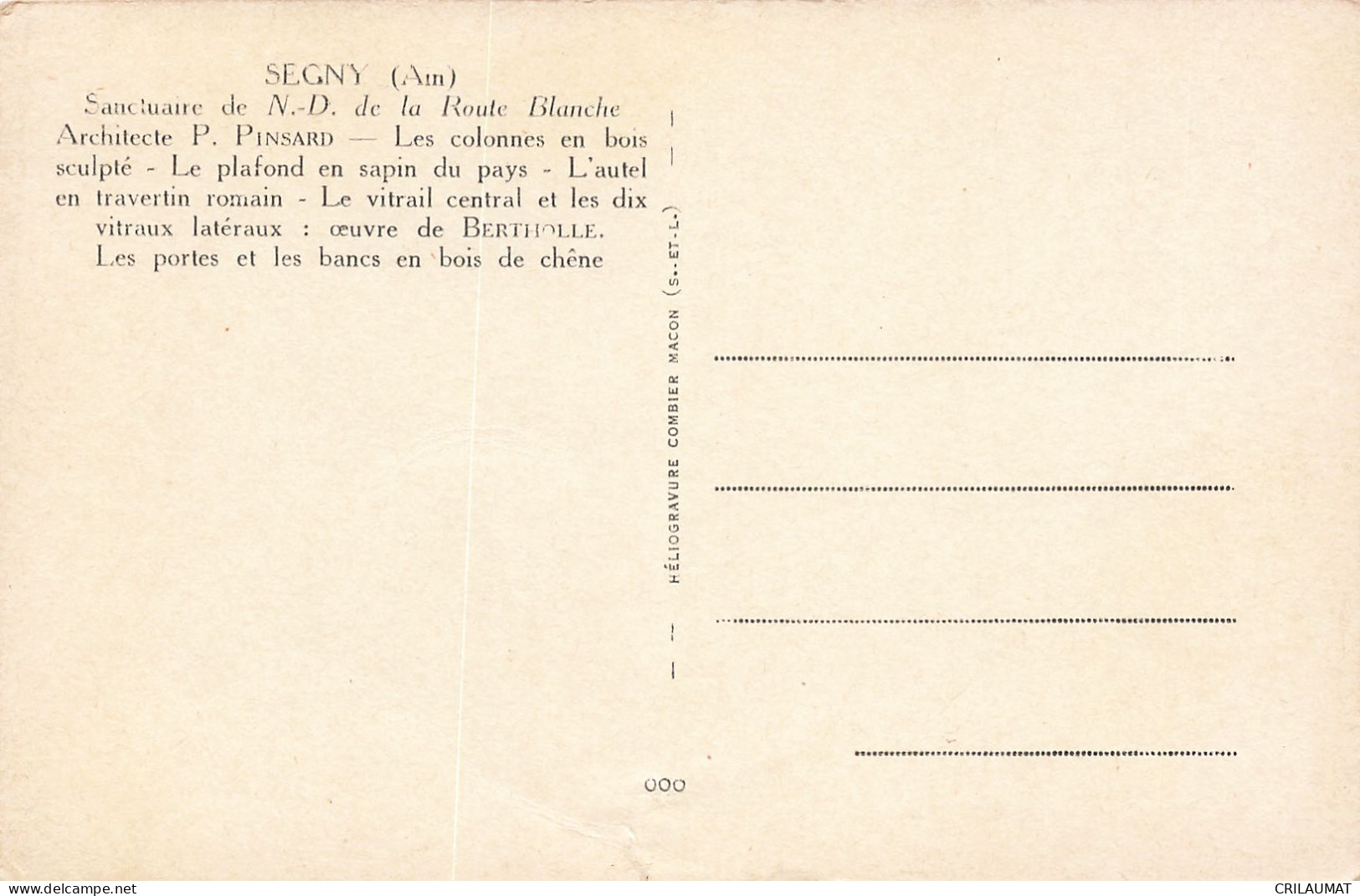 01-SEGNY-N°T5270-H/0261 - Zonder Classificatie