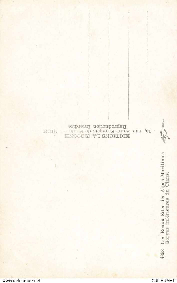 06-GORGES DU CIANS-N°T5271-G/0019 - Otros & Sin Clasificación